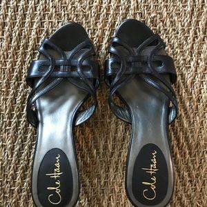 Cole Haan Nike Air Black Leather Sandal